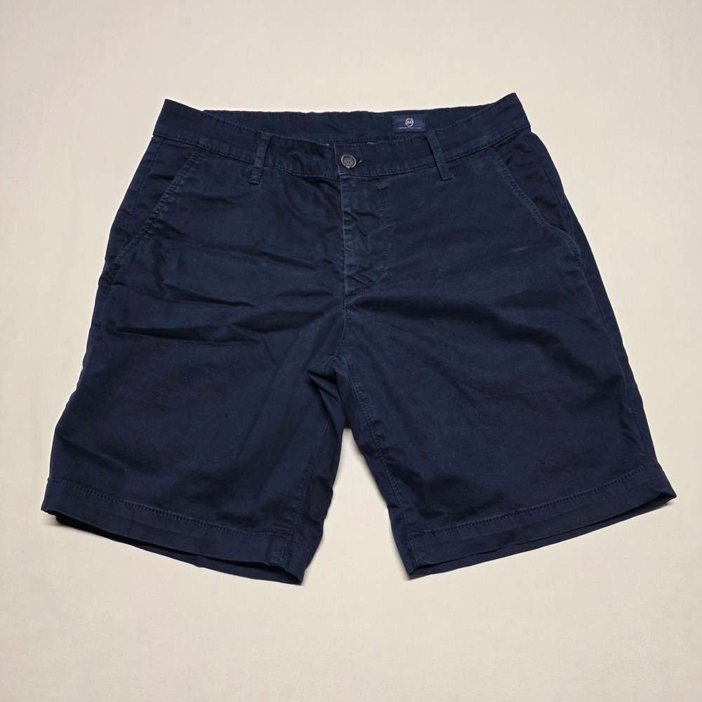 AG Adriano Goldschmied Mens Navy Blue Chino Shorts 30R 1197SUBDCV Stretch Cotton